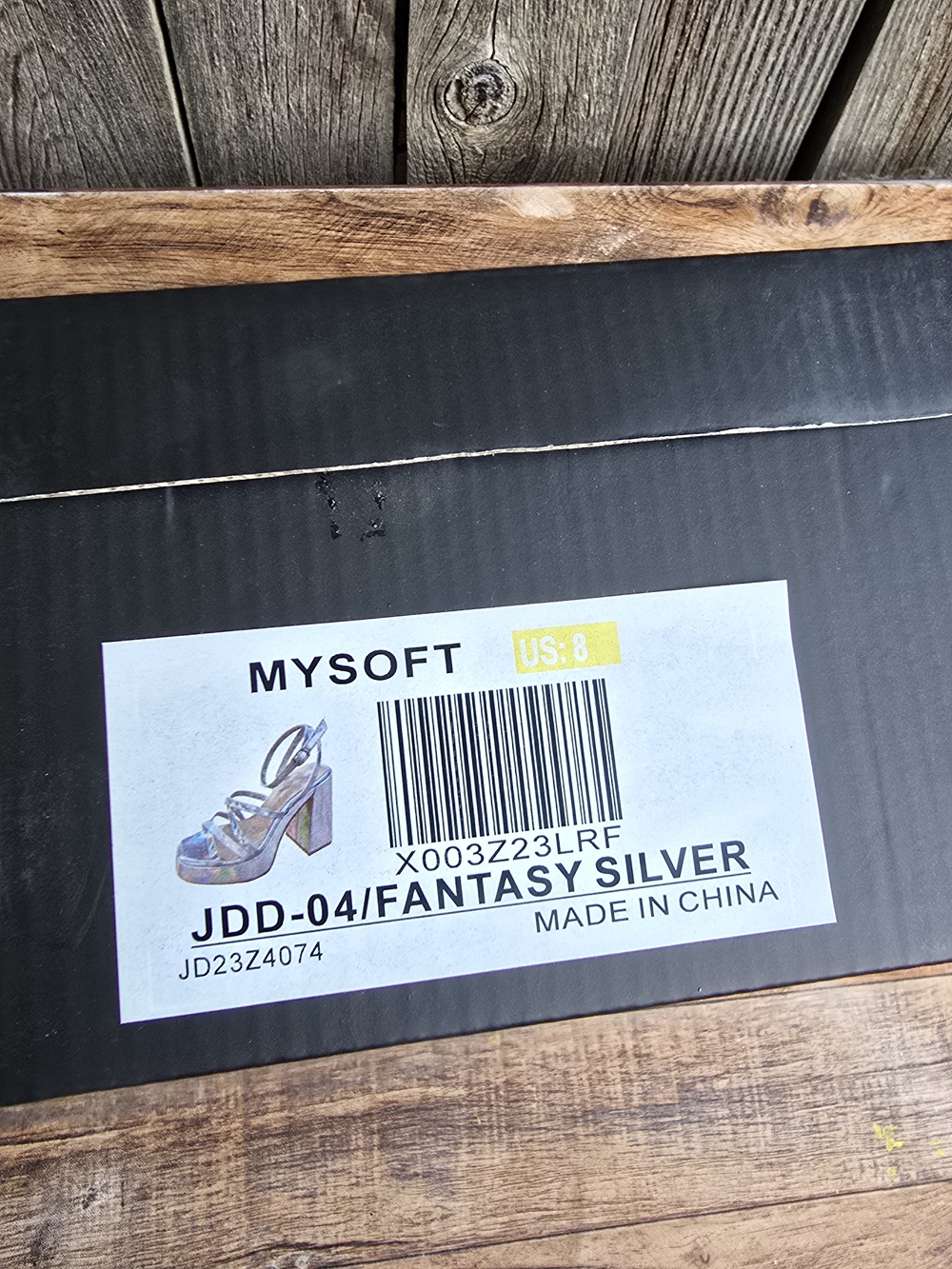 Fantasy Silver Women’s Block Heel Sandals US 8